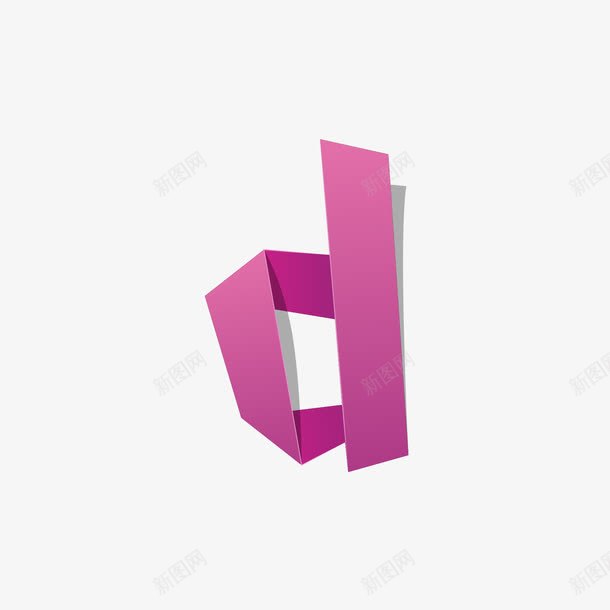 红色折纸字母dpng免抠素材_新图网 https://ixintu.com 字母d 折纸字母 矢量字母 红色 红色字母