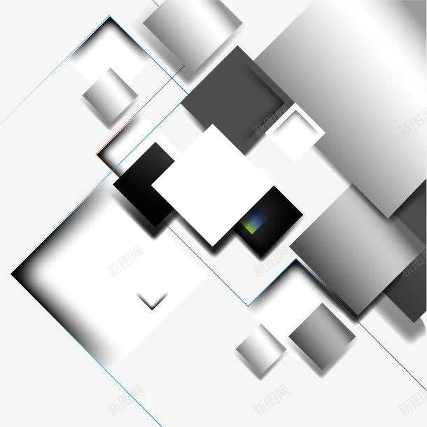 黑白方格背景装饰png免抠素材_新图网 https://ixintu.com 方格 渐变颜色 背景装饰 黑白