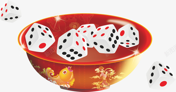 卡通娱乐骰子矢量图ai免抠素材_新图网 https://ixintu.com 光晕 娱乐 效果图 瓷碗 装饰画 赌博 骰子 矢量图