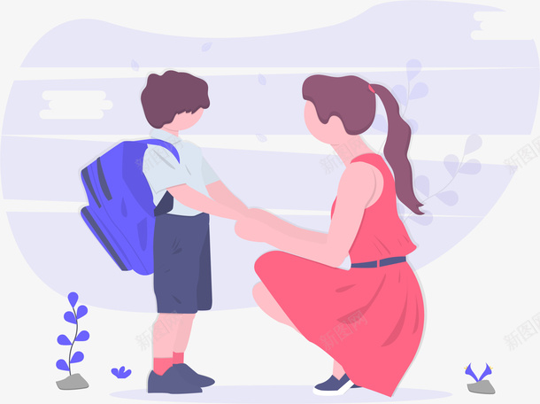 老师安慰学生插画矢量图ai免抠素材_新图网 https://ixintu.com 上学 别担心 商务 商务办公 插画 插画矢量 时尚 矢量图 老师安慰学生