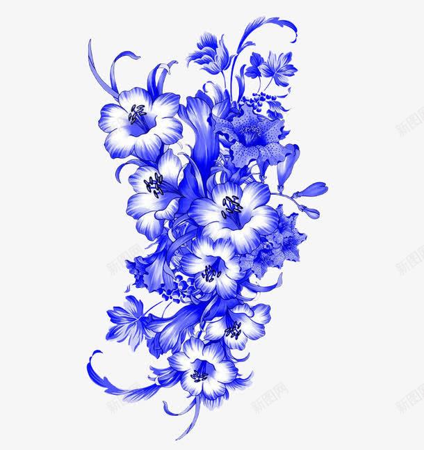 青花瓷花纹png免抠素材_新图网 https://ixintu.com 免抠PNG 时尚花纹 矢量花纹 精美花纹 背景 花 花纹 蓝色诱惑装饰花纹 透明图片 青花瓷花纹
