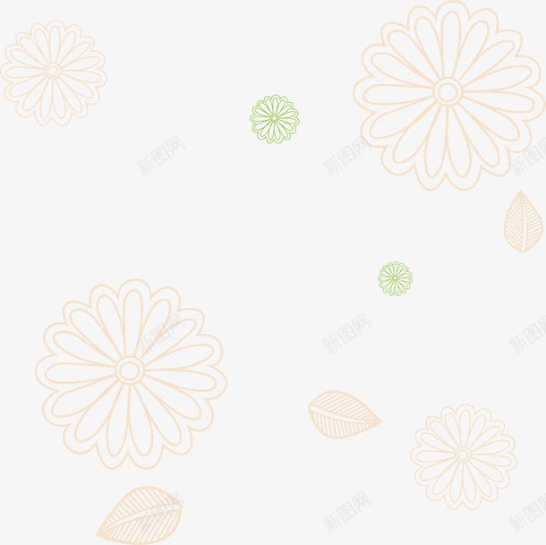 花底纹png免抠素材_新图网 https://ixintu.com 散落 树叶 花朵 花瓣