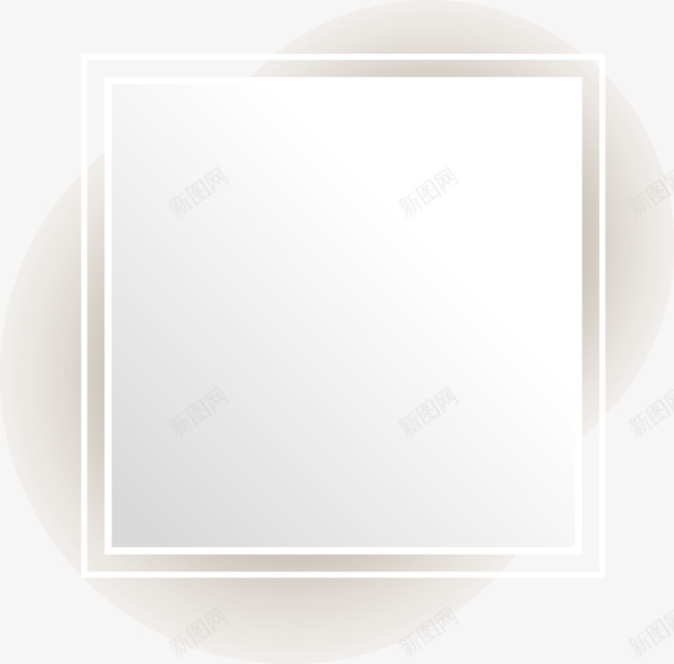 白色线条标志png免抠素材_新图网 https://ixintu.com 方格标签 方框标签 白色标志 线条标签 装饰图案 边框纹理