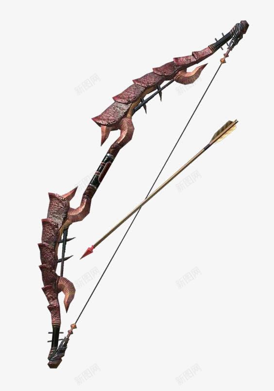 游戏弓箭png免抠素材_新图网 https://ixintu.com 射箭 弓箭 弓箭手 武器 武器库 游戏元素 红色弓箭