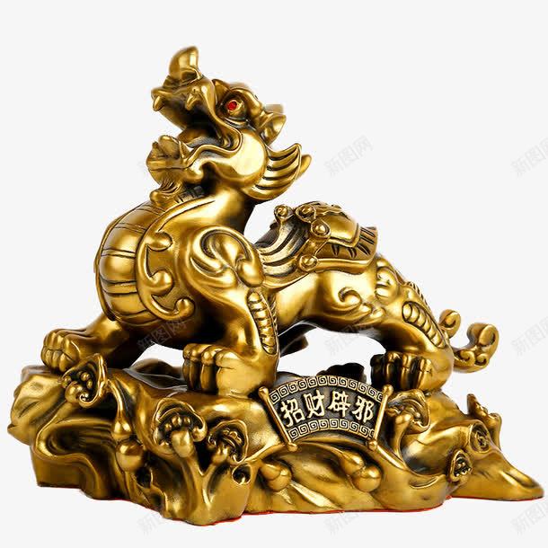 金貔貅瑞兽png免抠素材_新图网 https://ixintu.com 产品实物 家居装饰 工艺品 招财避邪 摆件 摆设 装饰品 貔貅 金 金色 风水摆件