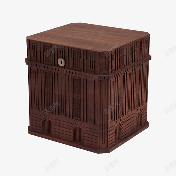 欧式复古手饰品盒png免抠素材_新图网 https://ixintu.com 产品实物 实木多功能带锁珠宝礼盒 欧式复古手饰品盒 首饰盒