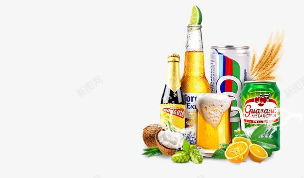 电商平台啤酒水果食品类png免抠素材_新图网 https://ixintu.com 啤酒 平台 水果 食品类
