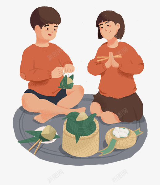 创意传统包粽子元素png免抠素材_新图网 https://ixintu.com 创意 包粽子 卡通插画 大米 端午节 美食 节日 食物