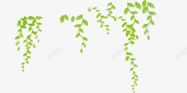 垂柳png免抠素材_新图网 https://ixintu.com 卡通 清新 绿色 花纹 花草 边框