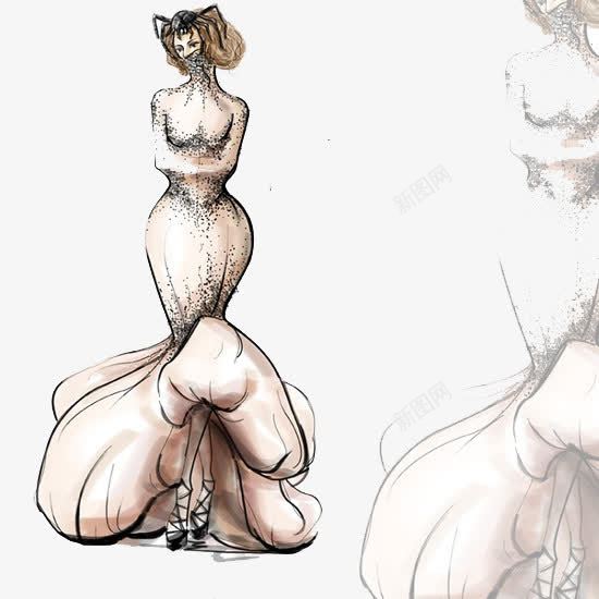 服装画册封面png免抠素材_新图网 https://ixintu.com 手绘 服装效果图 服装设计 画册封面