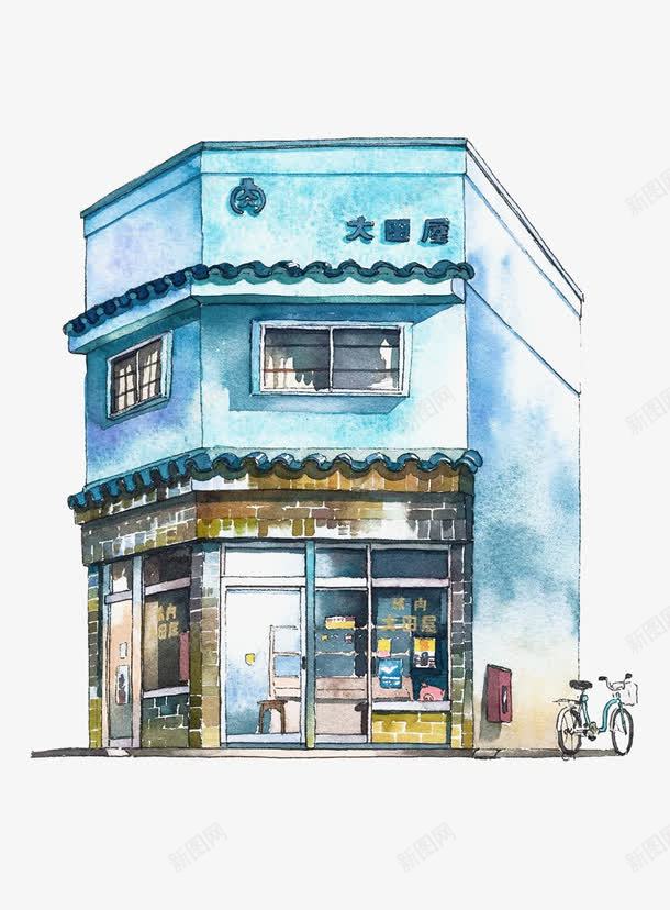 街景建筑物png免抠素材_新图网 https://ixintu.com 商铺 日系 杂货铺 海报装饰 潮流元素