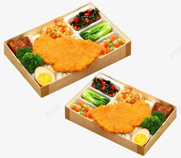 便当丰富鸡扒饭双人份png免抠素材_新图网 https://ixintu.com 丰富 便当 双人份 大鸡排 好吃 食物 鸡扒饭