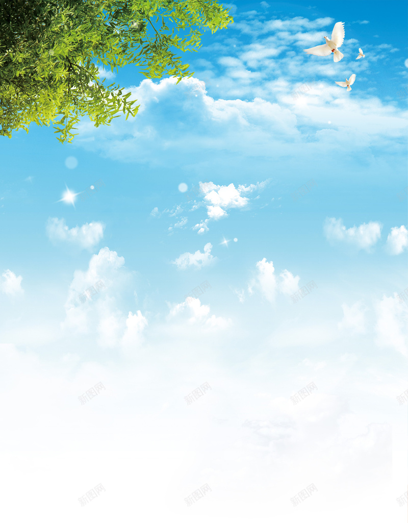 蓝天绿地H5背景jpg设计背景_新图网 https://ixintu.com H5 H5背景 h5 卡通 天空 彩色 手绘 树木 热气球 童趣 草地
