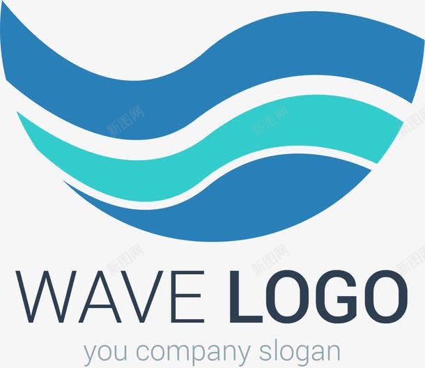 com logo生成器 标识logo设计 水面 波浪曲线 波浪线 海浪logo 海浪