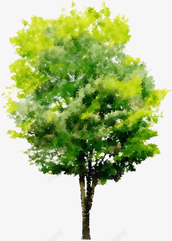 手绘绿色茂密高大植物png免抠素材_新图网 https://ixintu.com 植物 绿色 茂密 高大