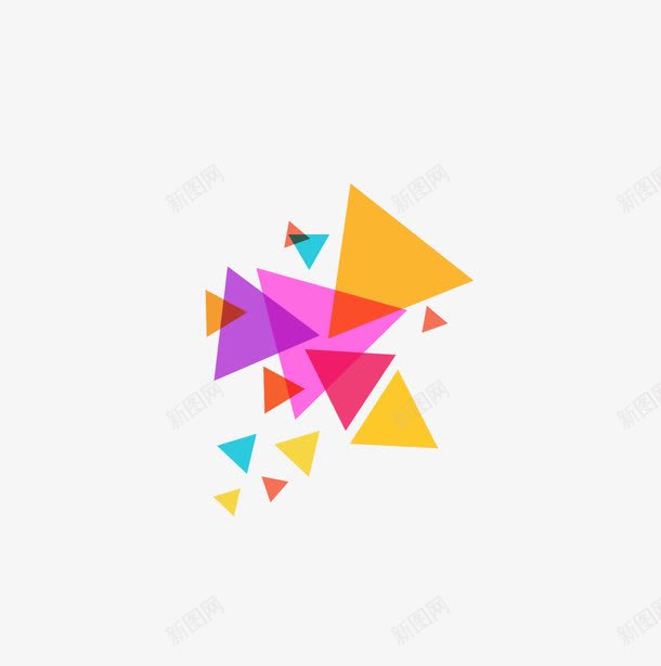 创意画册背景png免抠素材_新图网 https://ixintu.com 三角形 不规则图案 彩绘 炫彩背景 画册背景 画册设计 缤纷