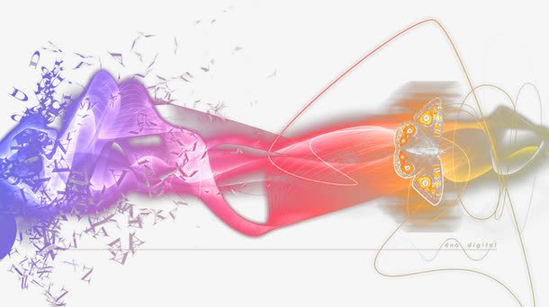 烟雾png免抠素材_新图网 https://ixintu.com DNA dna 创意 壁纸 彩色 数字烟 炫光 烟雾 蝴蝶