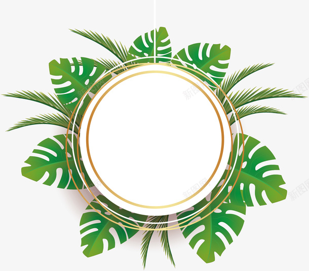 植物框矢量图ai免抠素材_新图网 https://ixintu.com PNG图 PNG图下载 创意卡通 卡通插图 插图 春天框 植物框 矢量图