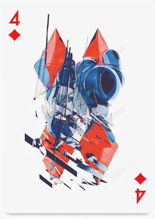 创意的成套扑克牌方块4png免抠素材_新图网 https://ixintu.com 成套 扑克 扑克头像 扑克牌 扑克牌插画 数字 方块4