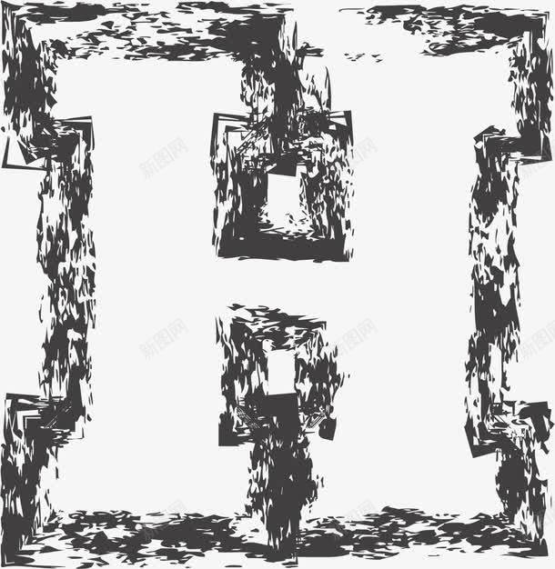黑色碎片描边英文字母Hpng免抠素材_新图网 https://ixintu.com 26个字母 3D字母 广告字母 抽象字体 时尚字体 立体字母 艺术字 英文字母H 黑色字母 黑色描边字母 黑色碎片