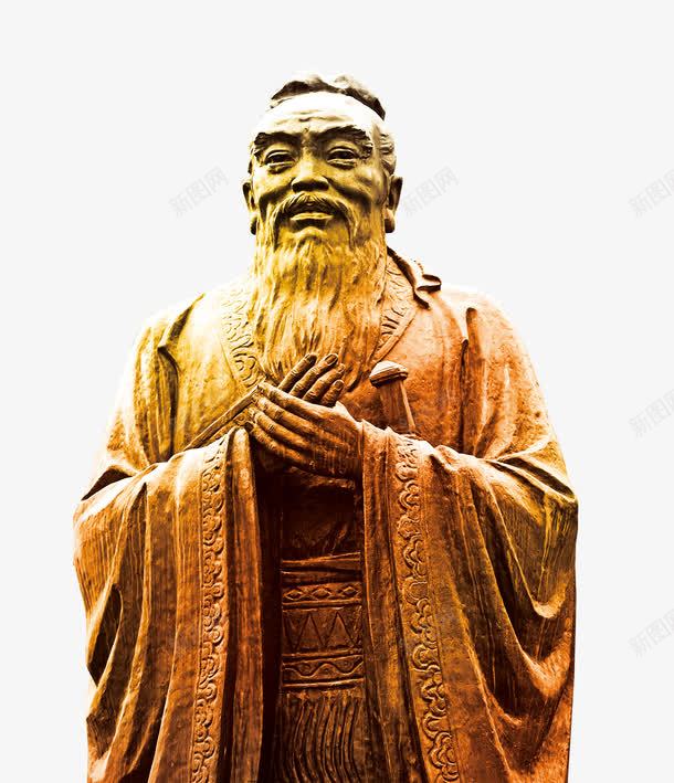 孔子雕像png免抠素材_新图网 https://ixintu.com 中国风 传统文化 古人雕像 尊贤 礼 道德