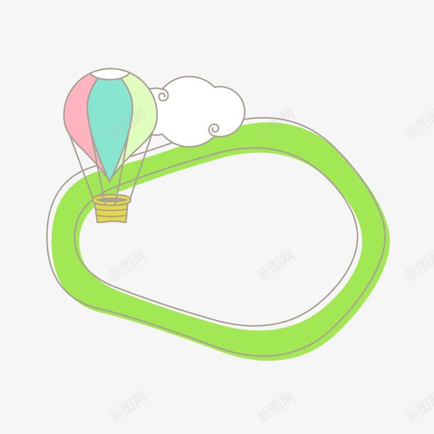 卡通边框png免抠素材_新图网 https://ixintu.com 卡通 卡通边框 彩色边框 时尚边框 欧式底纹 欧式花边 潮流 热气球 精美 花纹 花边 边框矢量 边框矢量素材