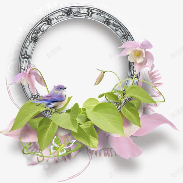 花边框花边花纹png免抠素材_新图网 https://ixintu.com 叶子 小鸟 底纹边框 绿色叶子 花卉 花圈 花朵 花框 花环 花边 花边框 花边花框 花边花纹