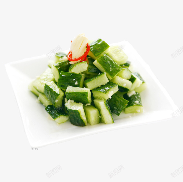 产品实物凉菜蒜泥黄瓜png免抠素材_新图网 https://ixintu.com 产品实物 健康 凉菜 爽口 美味 美食 菜品 蒜泥 蒜泥拌黄瓜片 蒜泥黄瓜 辣椒 餐饮 黄瓜