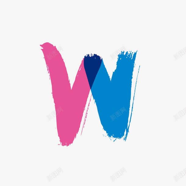 撞色效果字母W矢量图eps免抠素材_新图网 https://ixintu.com 半透明 半透明效果 喷溅 喷溅效果 字母 字母W 撞色 撞色装饰 矢量图