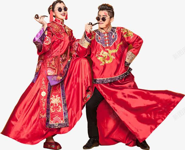 复古搞笑风格婚纱照艺术照png免抠素材_新图网 https://ixintu.com 复古 婚纱照 搞笑 艺术照 风格
