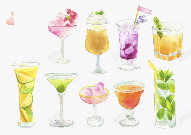 鸡尾酒绘画png免抠素材_新图网 https://ixintu.com 果汁水彩 酒 饮料 鸡尾酒 鸡尾酒杯 鸡尾酒绘画