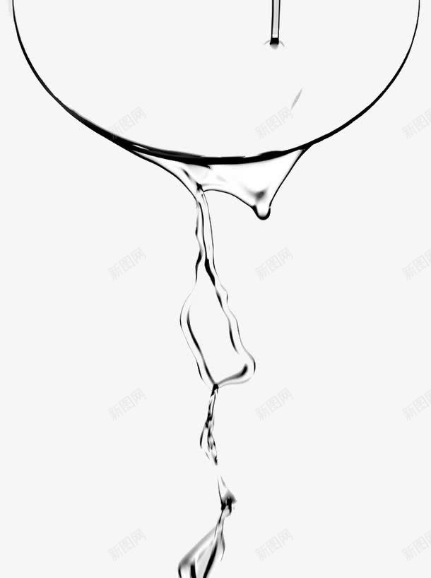 液体png免抠素材_新图网 https://ixintu.com 半圆 水 水滴 流水 透明 黑色