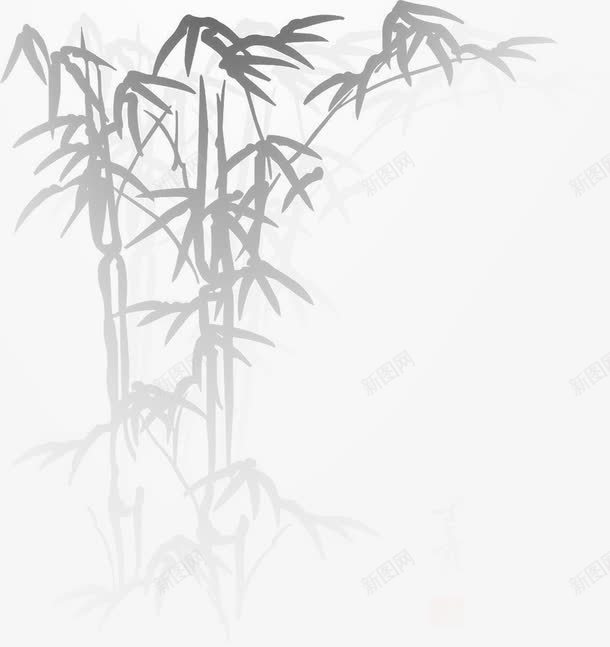 中国风竹林png免抠素材_新图网 https://ixintu.com 中国风 手绘 插画 树 水墨 水墨竹林 水彩 竹子 竹林 竹林剪影 黑白