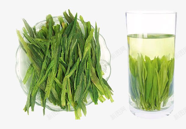 茶叶与茶png免抠素材_新图网 https://ixintu.com 品茶 太平猴魁 泡茶 猴魁 玻璃茶杯 礼茶 茶 茶叶 茶文化