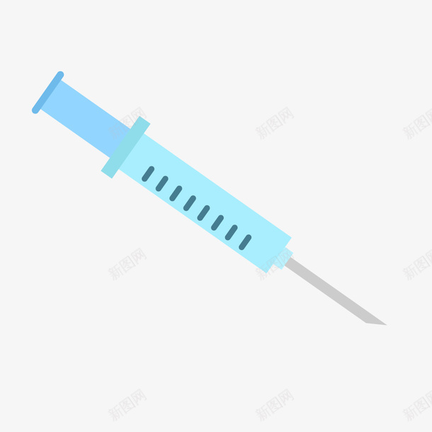 打针用的蓝色注射器png免抠素材_新图网 https://ixintu.com 手绘疫苗打针插画 打针 注射器 生物医药 生物医药产业 生物医药展板 生物医药广告 生物医药整容 疫苗打针