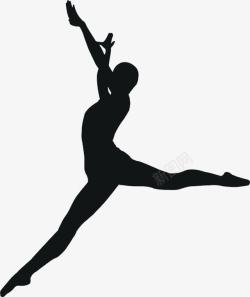黑色剪影体操运动员奥运会素材