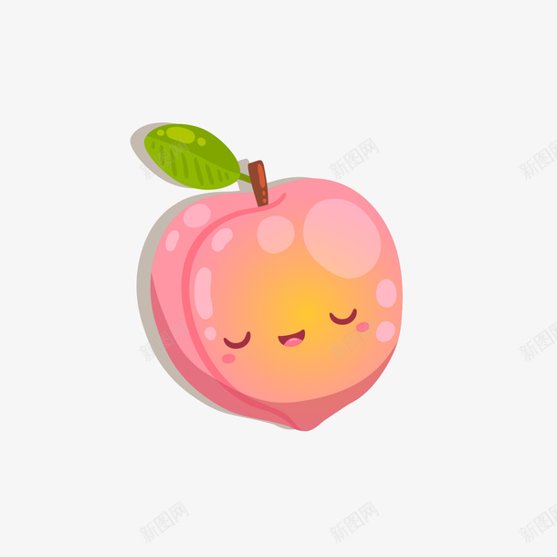 粉色桃子卡通表情矢量图ai免抠素材_新图网 https://ixintu.com 卡通 卡通表情 水果 水果表情 粉色 粉色桃子 矢量图
