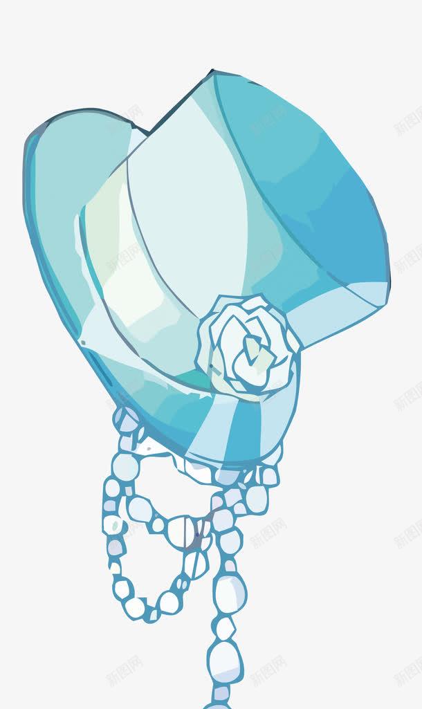 蓝色小礼帽png免抠素材_新图网 https://ixintu.com PNG PNG免费下载 PNG图片 女士 好看 梦幻 浪漫 礼仪帽 礼貌 童话风 绅士 美丽 花 蓝色
