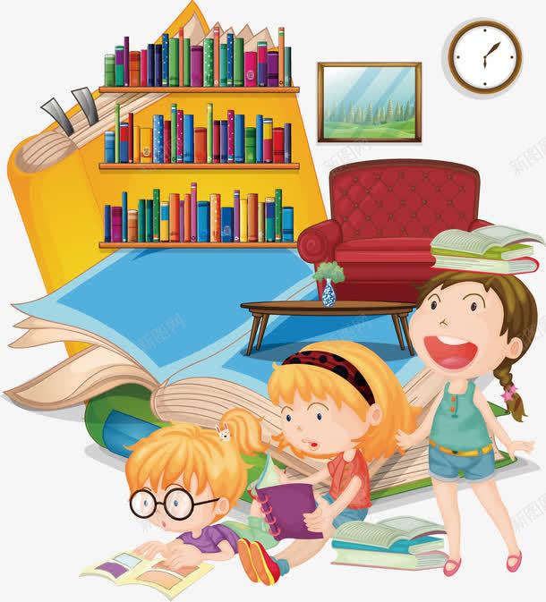 学生图书馆内女生画画png免抠素材_新图网 https://ixintu.com 书籍 儿童 卡通 图书整理 图书背景墙 图书馆 图形 学习 学生 宅男宅 宅男房间 家庭 房间 时钟 椅子 男孩 绘画 艺术 阅读