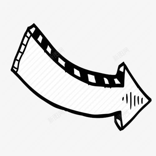 黑色手绘箭头图标png_新图网 https://ixintu.com 3D立体转折箭头 分叉路 手绘弯曲箭头 手绘箭头 手绘转弯箭头 箭头 转折箭头
