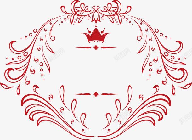 欧式皇冠装饰花边png免抠素材_新图网 https://ixintu.com 复古花边 文字框 矢量素材 节日边框 装饰边框