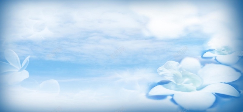 唯美水疗SPA背景jpg设计背景_新图网 https://ixintu.com 唯美 水疗 浅蓝色 海报banner 花儿