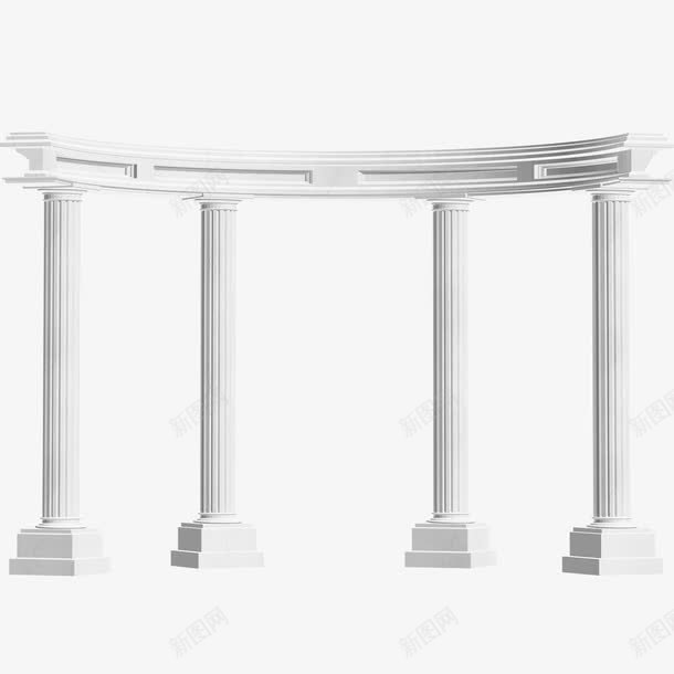 柱子png免抠素材_新图网 https://ixintu.com 围栏 柱子 栏杆 白色