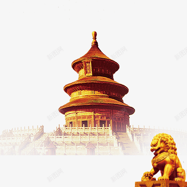 天安门建筑psd免抠素材_新图网 https://ixintu.com 300像素 png下载 中国风 党建 国旗 大图 大图下载 天安门建筑 透明底色
