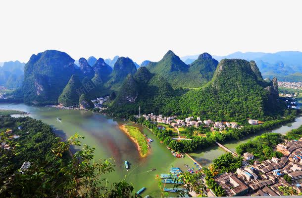阳朔老寨山png免抠素材_新图网 https://ixintu.com 山水风景 广西旅游 桂林 桂林摄影图 水 湖 漓江 田园风光 老寨山 自然景观 船 阳朔
