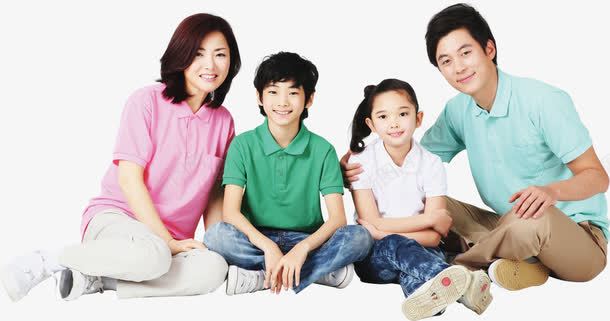 夏日全家福人物四口png免抠素材_新图网 https://ixintu.com 人物 全家福 夏日