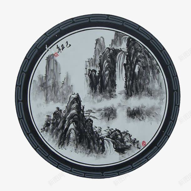白族房子壁画png免抠素材_新图网 https://ixintu.com 壁画 少数民族 山水 水墨 白族