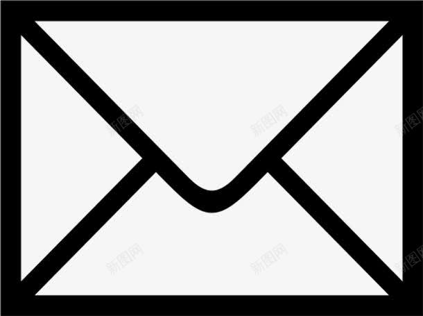 白色手绘线条信封图标png_新图网 https://ixintu.com 信封 白色 线条