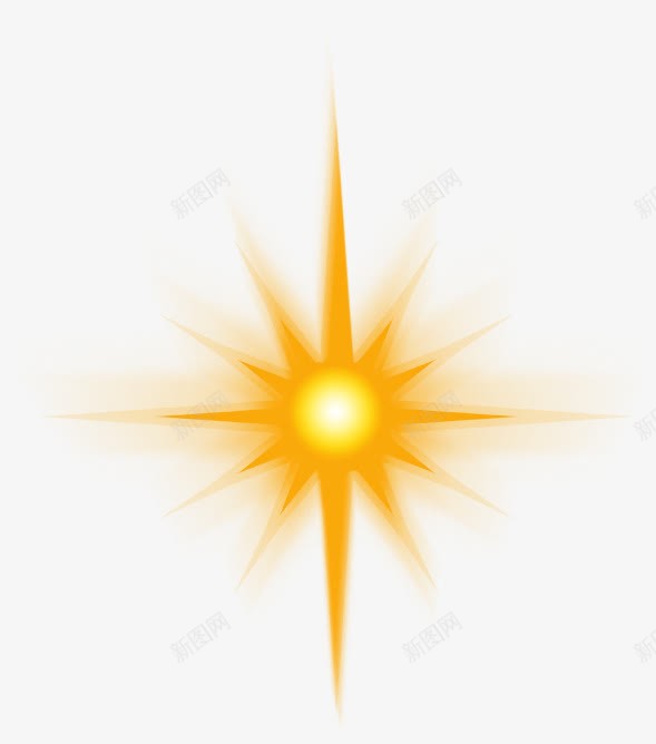 黄色光效星光海报装饰png免抠素材_新图网 https://ixintu.com 星光 海报 色光 装饰