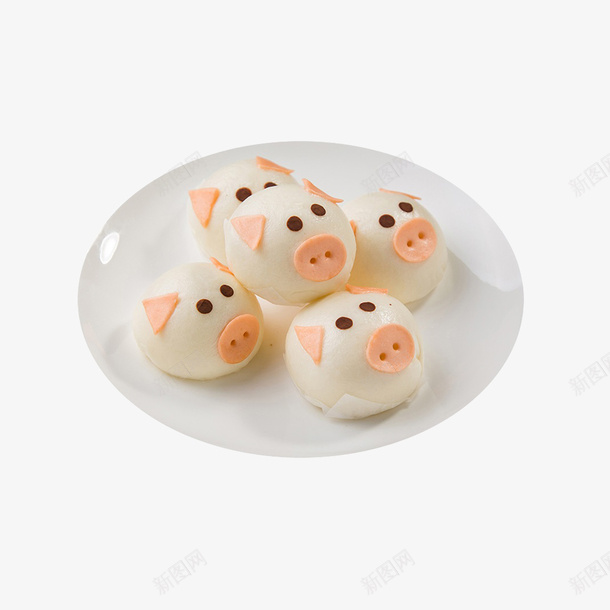 小猪型包子png免抠素材_新图网 https://ixintu.com 动物 早餐 美味包子 美食设计 菜包 酱肉包 食物